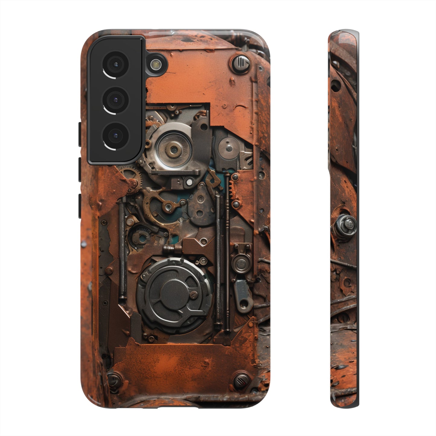 Rusted Mechanisms Phone Case – Steampunk Metal Gear Design for iPhone, Samsung Galaxy, and Google Pixel Devices