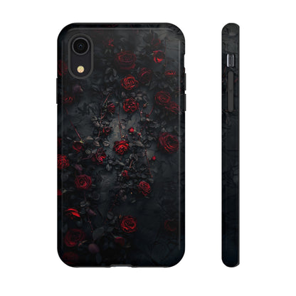 Gothic Roses Tough Phone Case – Elegant Dark Floral Design for iPhone, Samsung Galaxy, and Google Pixel Devices