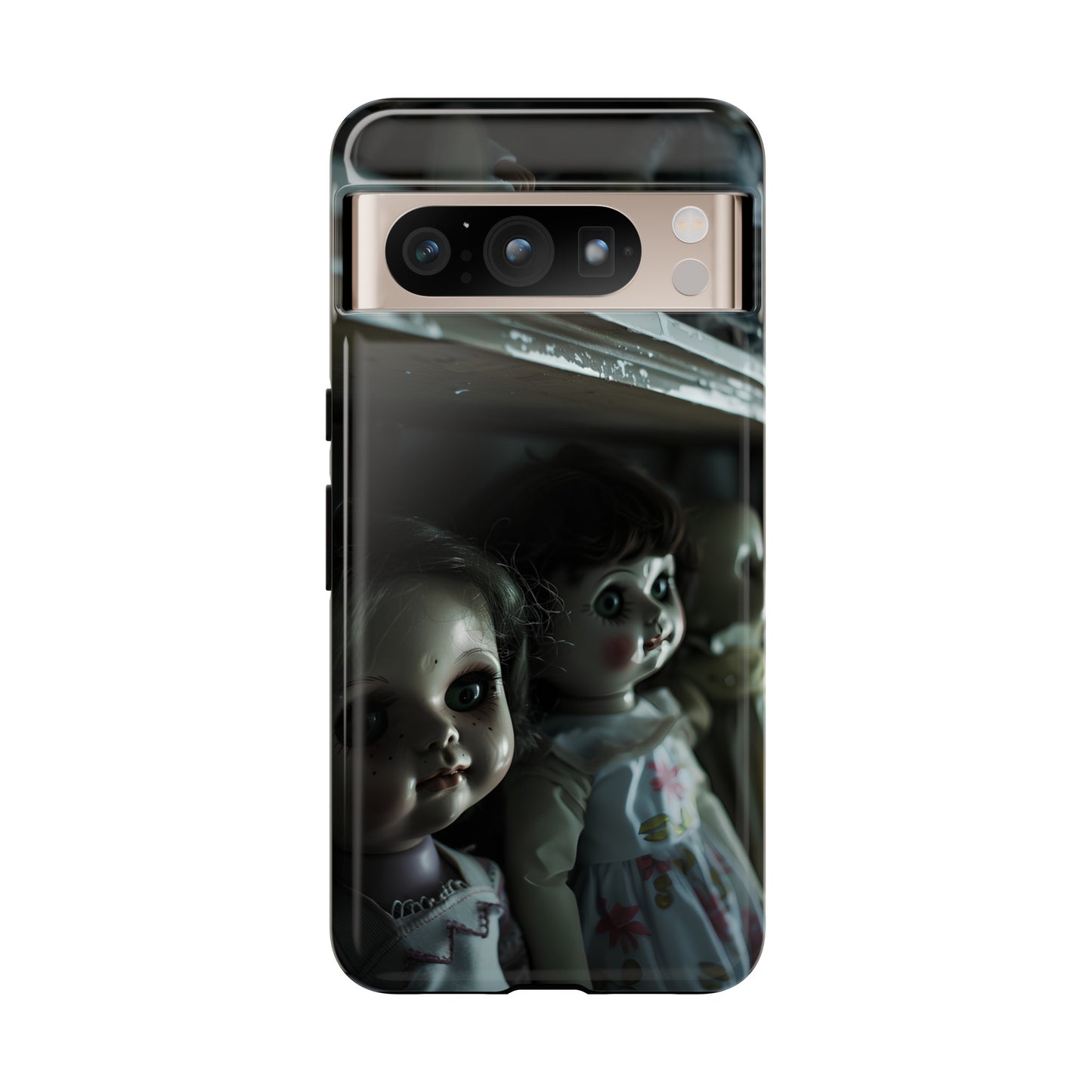 Creepy Dolls Phone Case – Eerie Vintage Doll Design for iPhone, Samsung Galaxy, and Google Pixel Devices