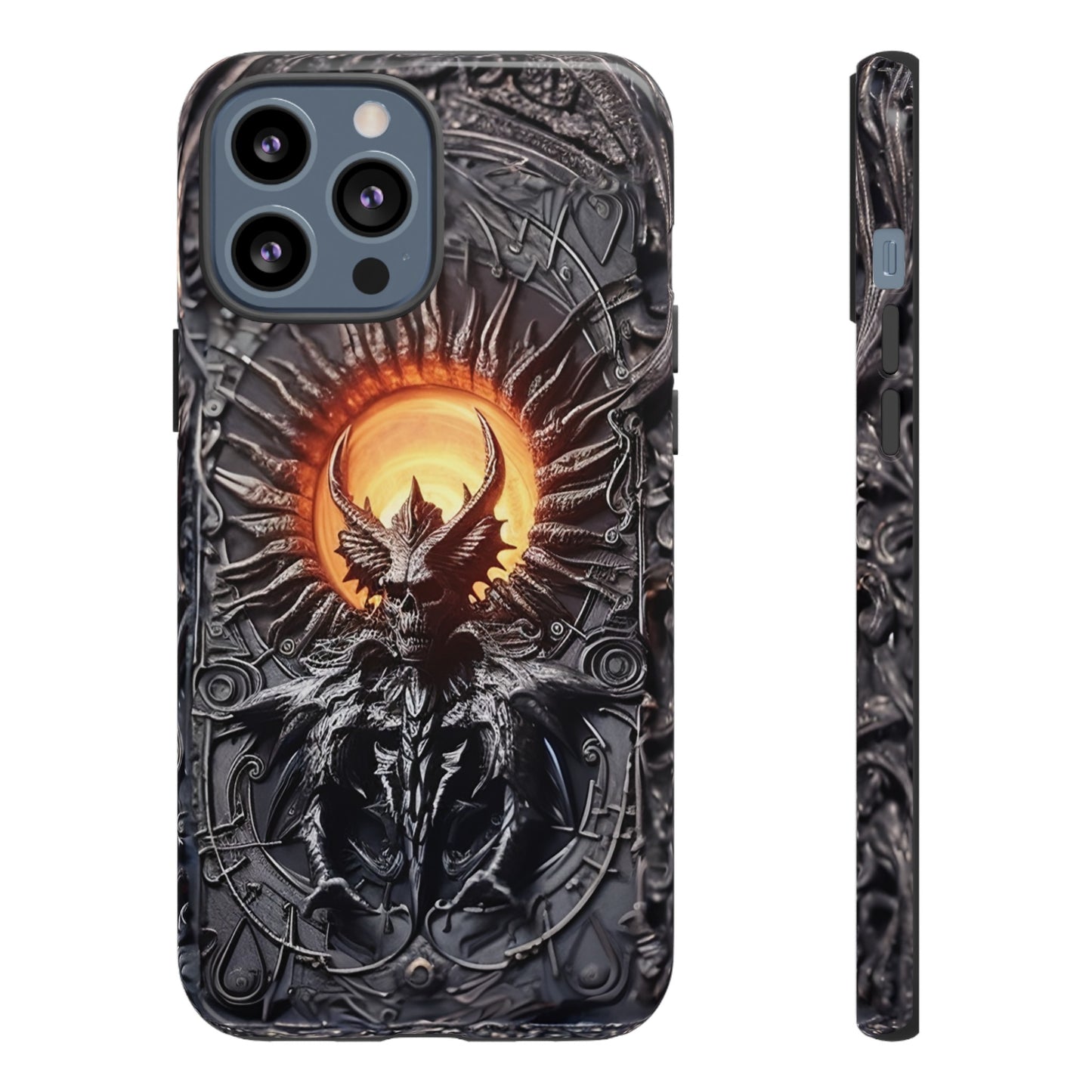 Skeletal Demonic King Phone Case – Ornate Gothic Design for iPhone, Samsung Galaxy, and Google Pixel Devices