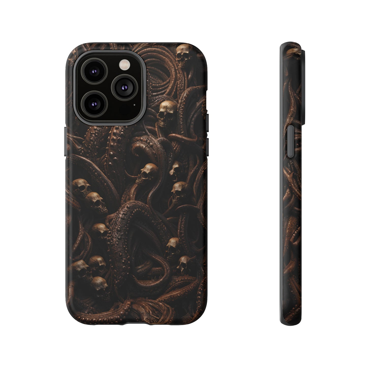 Skulls and Tentacles Phone Case – Lovecraftian Horror Design for iPhone, Samsung Galaxy, and Google Pixel Devices