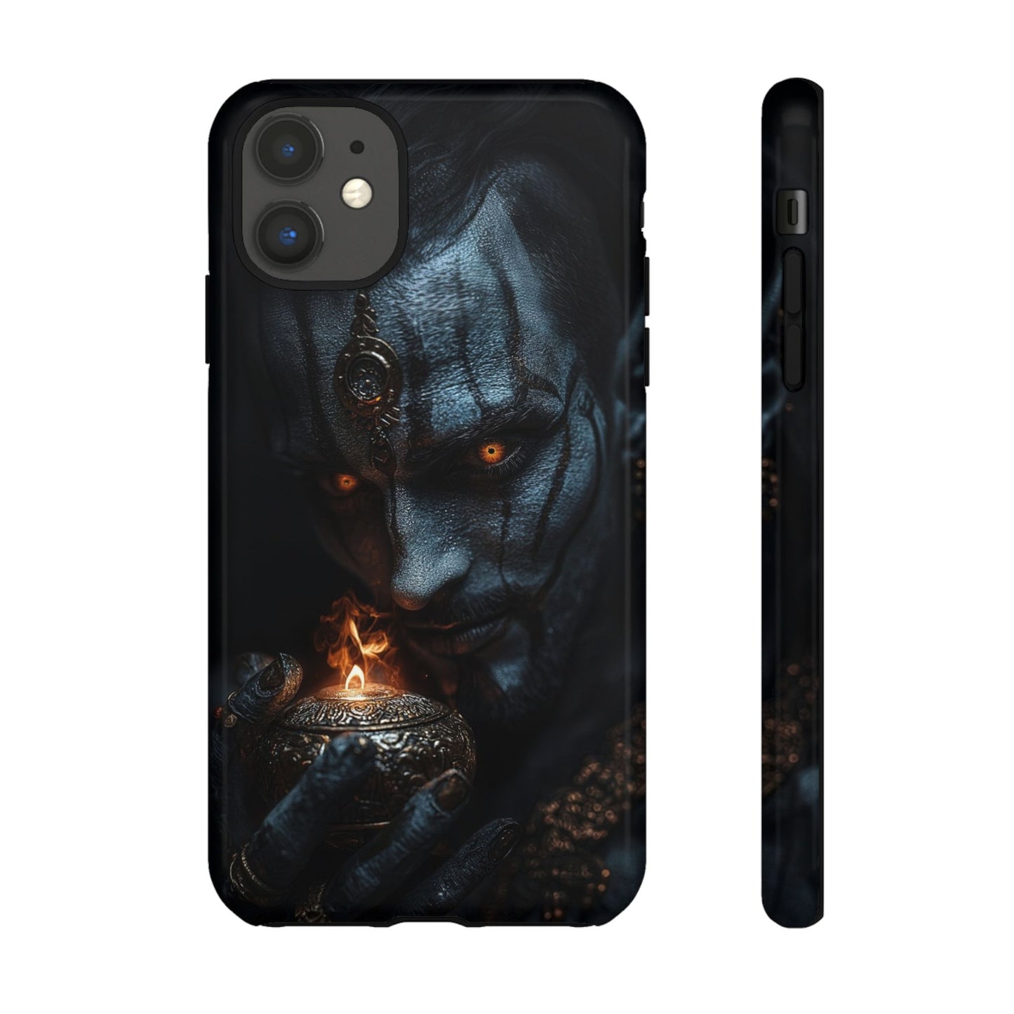 Dark Djinn Warrior Phone Case - Intricate Fantasy Art Protective Cover for iPhone, Samsung Galaxy, and Google Pixel Devices