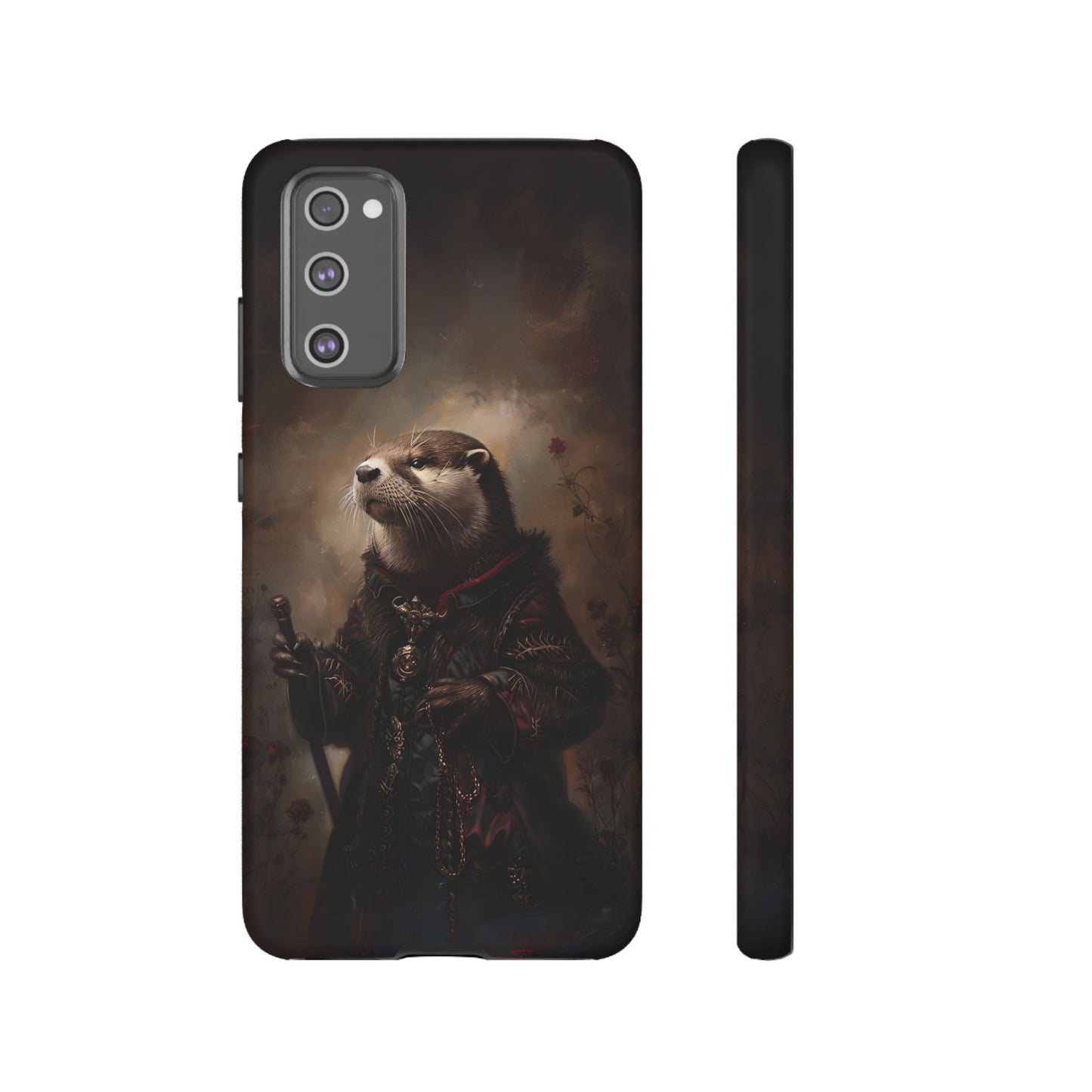 Noble Otter King Phone Case - Vintage Gothic Animal Art Design for iPhone, Samsung Galaxy, and Google Pixel Devices