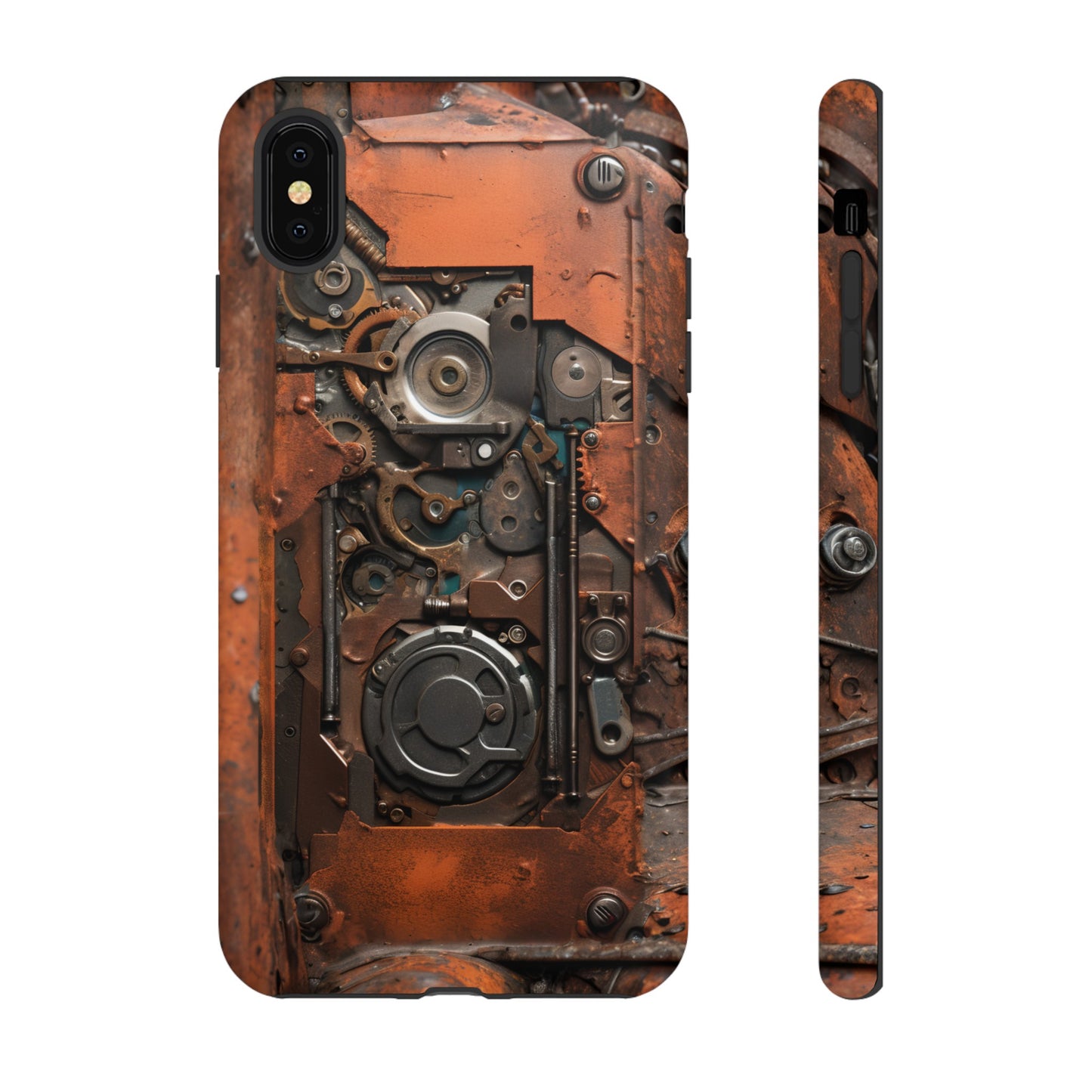 Rusted Mechanisms Phone Case – Steampunk Metal Gear Design for iPhone, Samsung Galaxy, and Google Pixel Devices