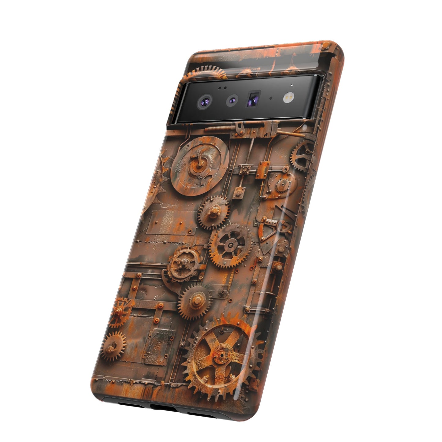 Rusted Steampunk Gearworks Phone Case for iPhone, Samsung Galaxy, and Google Pixel Devices