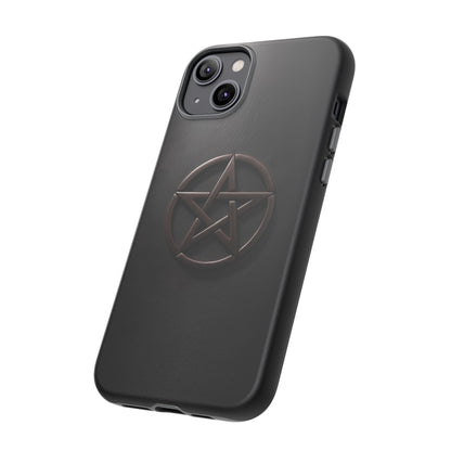 Simple Pentacle Tough Phone Case – Witchcraft Pentagram Design for iPhone, Samsung Galaxy, and Google Pixel Devices