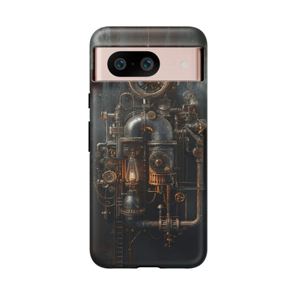 Steampunk Machine #2 Phone Case - Intricate Industrial Design for iPhone, Samsung Galaxy, Google Pixel Devices, Victorian Design Gears