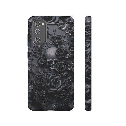 Gothic Black Roses Tough Phone Case – Elegant Dark Floral Design for iPhone, Samsung Galaxy, and Google Pixel Devices