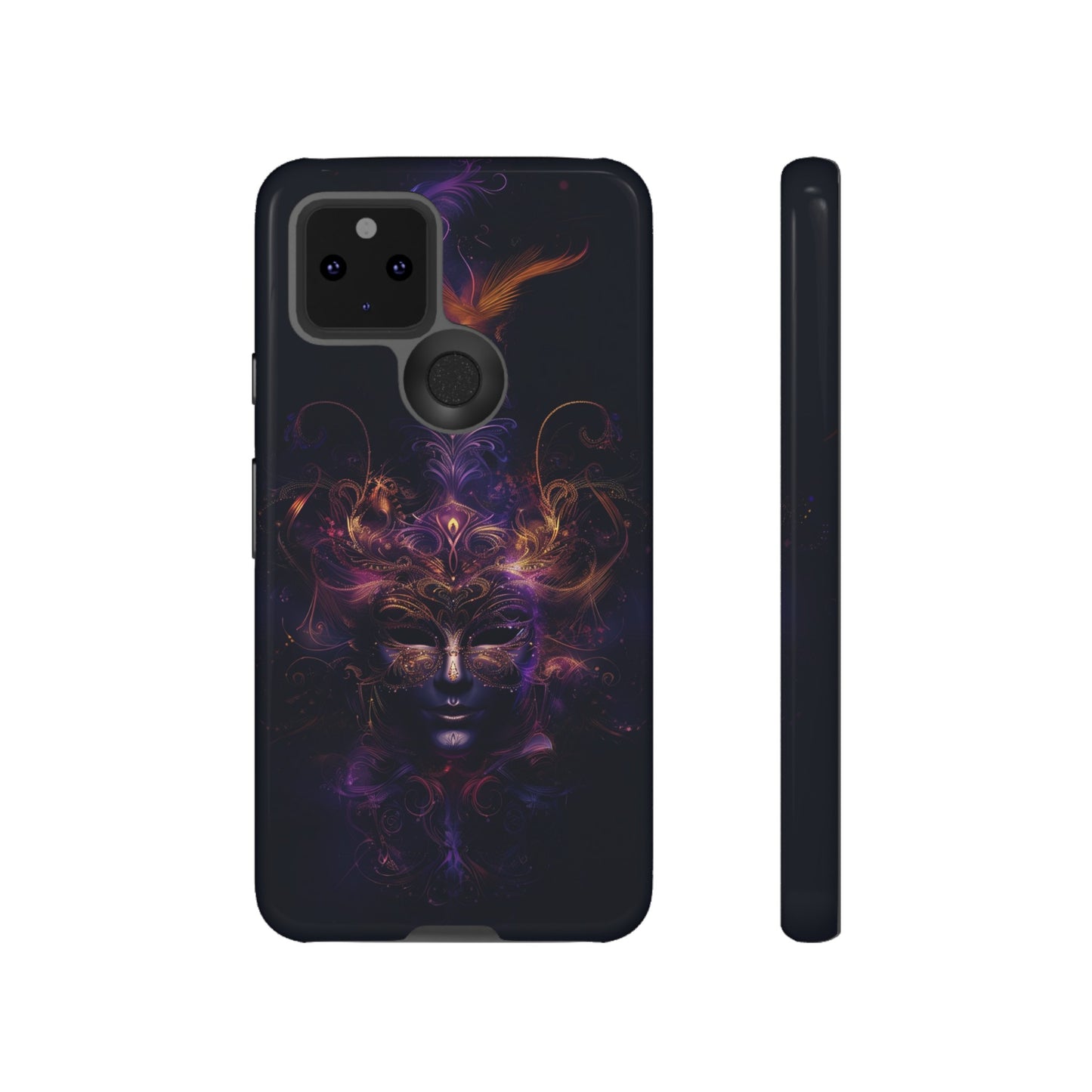 Elegant Masquerade Mask Phone Case for iPhone, Samsung Galaxy, and Google Pixel Devices - Mystical Design