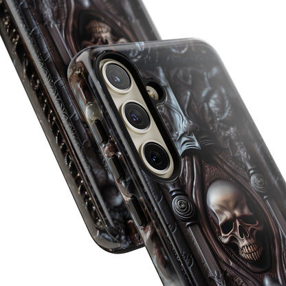 Dark Grimoire of Death Tough Phone Case – Gothic Skull Vampiric Design for iPhone, Samsung Galaxy, and Google Pixel Devices