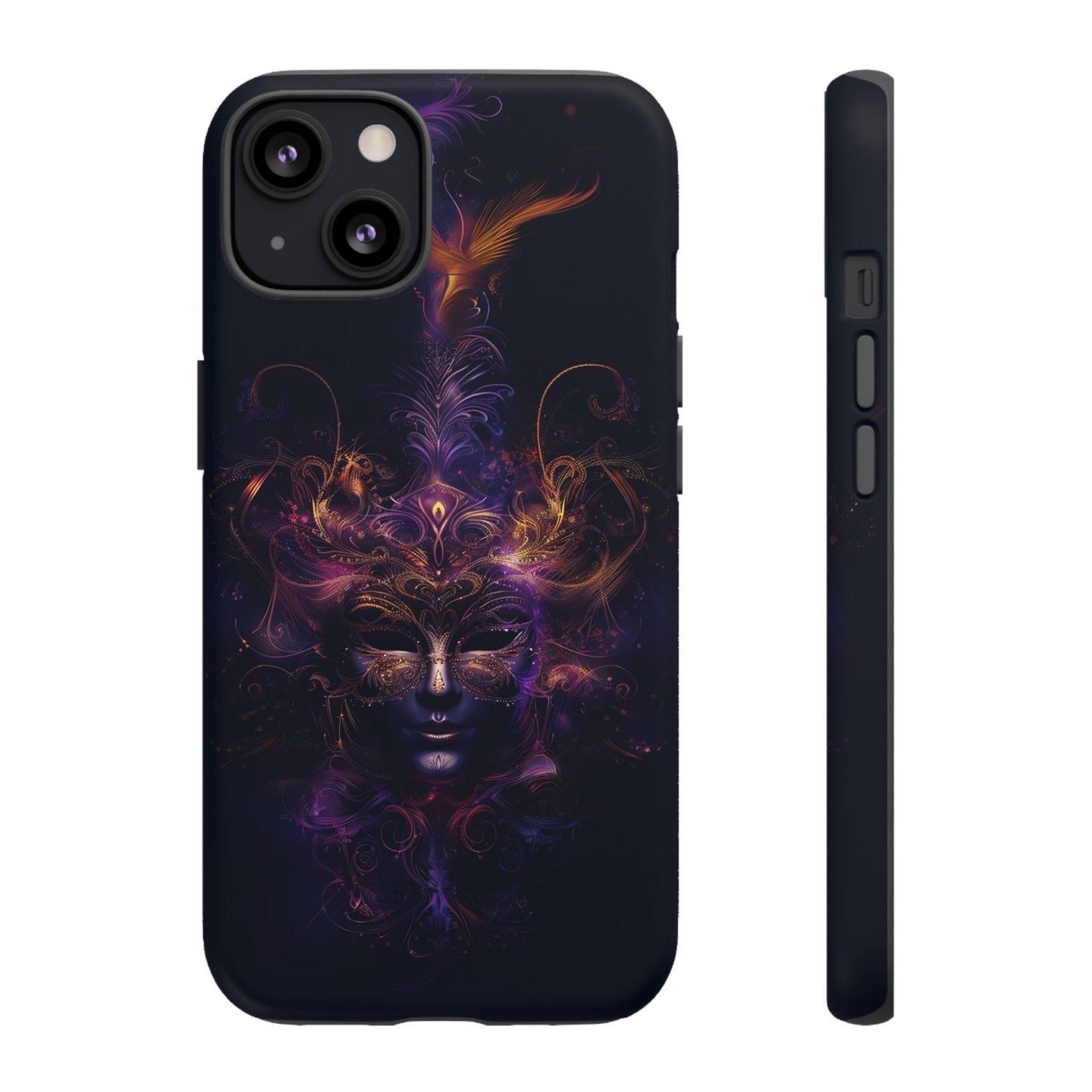 Elegant Masquerade Mask Phone Case for iPhone, Samsung Galaxy, and Google Pixel Devices - Mystical Design