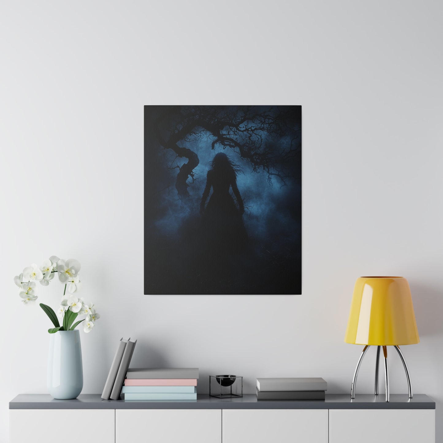 Haunting Silhouette - Dark Art Canvas Print - Mystical Gothic Home Decor