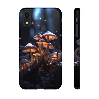 Glowing Mushrooms at Night Phone Case – Enchanting Fantasy Forest Design for iPhone, Samsung Galaxy, and Google Pixel Devices