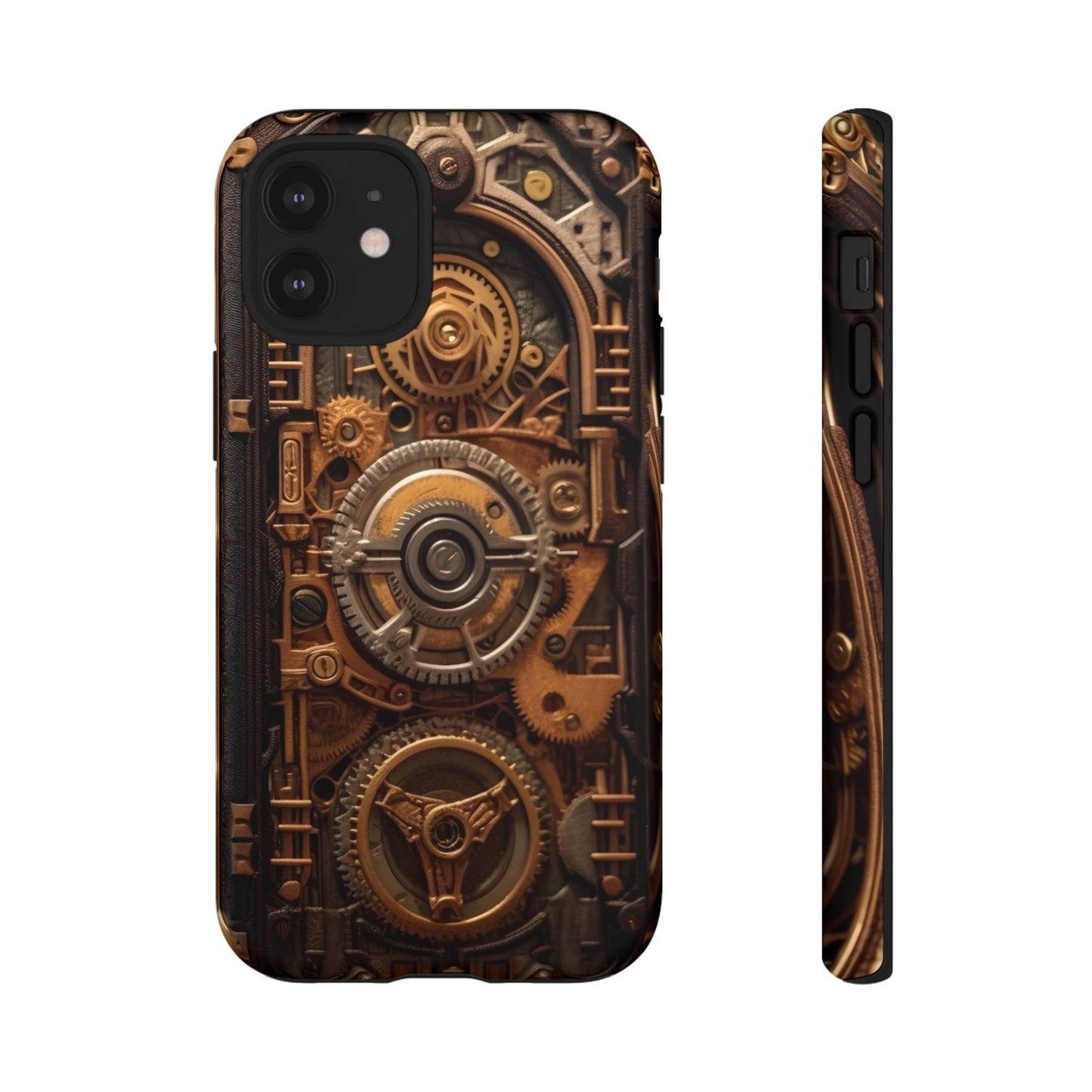 Gearworks Tough Phone Case – Steampunk Clockwork Design for iPhone, Samsung Galaxy, and Google Pixel Devices