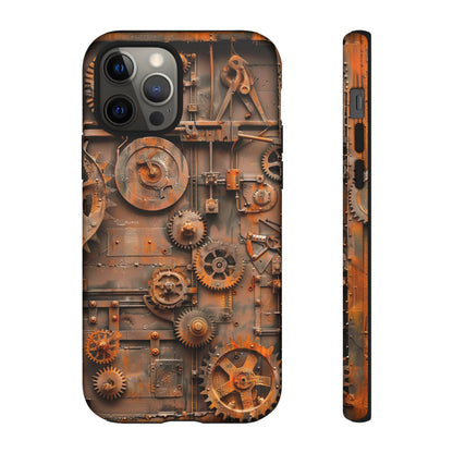 Rusted Steampunk Gearworks Phone Case for iPhone, Samsung Galaxy, and Google Pixel Devices