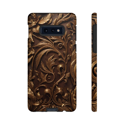 Elegant Bronze Phone Case – Victorian Floral Design for iPhone, Samsung Galaxy, and Google Pixel Devices