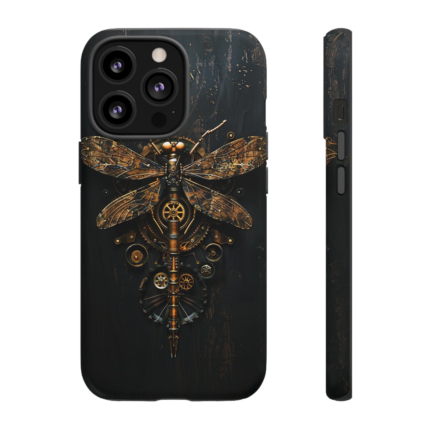 Steampunk Dragonfly Phone Case - Intricate Gear Design for iPhone, Samsung Galaxy, Google Pixel Devices