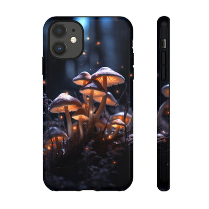 Glowing Mushrooms at Night Phone Case – Enchanting Fantasy Forest Design for iPhone, Samsung Galaxy, and Google Pixel Devices