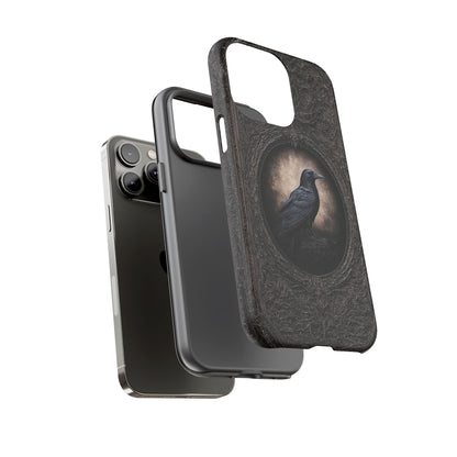 Gothic Raven Phone Case - Mysterious Dark Bird Design