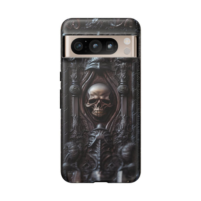 Dark Grimoire of Death Tough Phone Case – Gothic Skull Vampiric Design for iPhone, Samsung Galaxy, and Google Pixel Devices