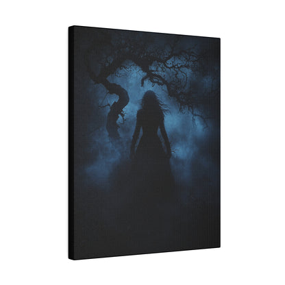 Haunting Silhouette - Dark Art Canvas Print - Mystical Gothic Home Decor