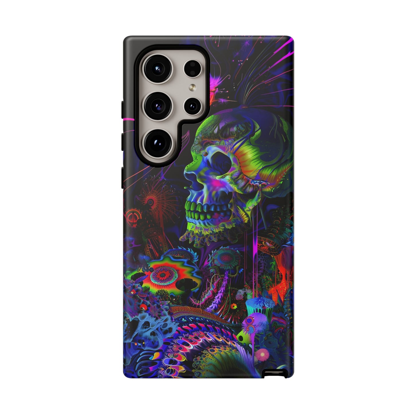 Psychedelic Skull Phone Case – Vibrant Pastel Design for iPhone, Samsung Galaxy, and Google Pixel Devices