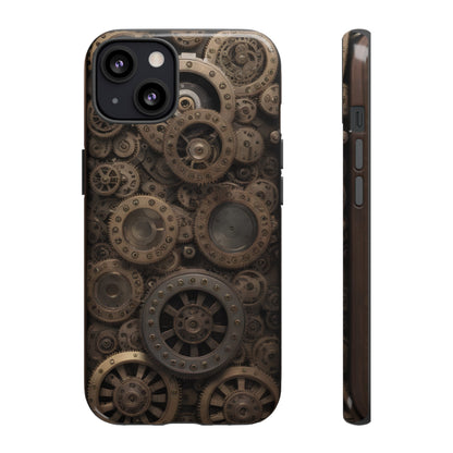 Gearworks 3 Phone Case – Steampunk Victorian Design with Gears and Clockwork for iPhone, Samsung Galaxy, and Google Pixel Devices