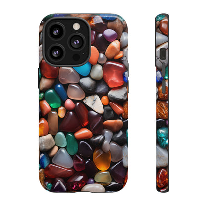 Colorful Stones Phone Case – Vibrant Polished Gemstone Design for iPhone, Samsung Galaxy, and Google Pixel Devices