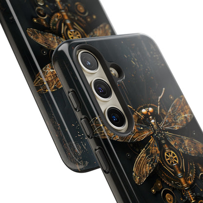 Steampunk Dragonfly Phone Case - Intricate Gear Design for iPhone, Samsung Galaxy, Google Pixel Devices