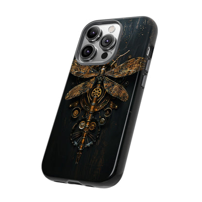 Steampunk Dragonfly Phone Case - Intricate Gear Design for iPhone, Samsung Galaxy, Google Pixel Devices