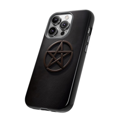 Simple Pentacle Tough Phone Case – Witchcraft Pentagram Design for iPhone, Samsung Galaxy, and Google Pixel Devices