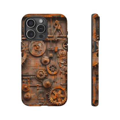 Rusted Steampunk Gearworks Phone Case for iPhone, Samsung Galaxy, and Google Pixel Devices