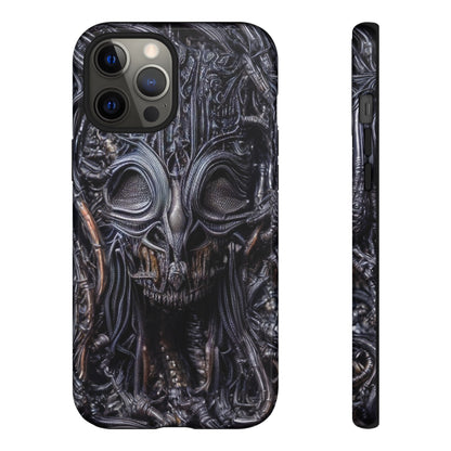 Biomechanical Horror 2 Phone Case – Futuristic Alien Horror Design for iPhone, Samsung Galaxy, and Google Pixel Devices