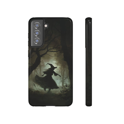 Spooky Witch Silhouette Phone Case - Halloween Dark Art Design for iPhone, Samsung Galaxy, and Google Pixel Devices