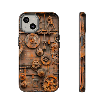 Rusted Steampunk Gearworks Phone Case for iPhone, Samsung Galaxy, and Google Pixel Devices