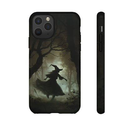 Spooky Witch Silhouette Phone Case - Halloween Dark Art Design for iPhone, Samsung Galaxy, and Google Pixel Devices