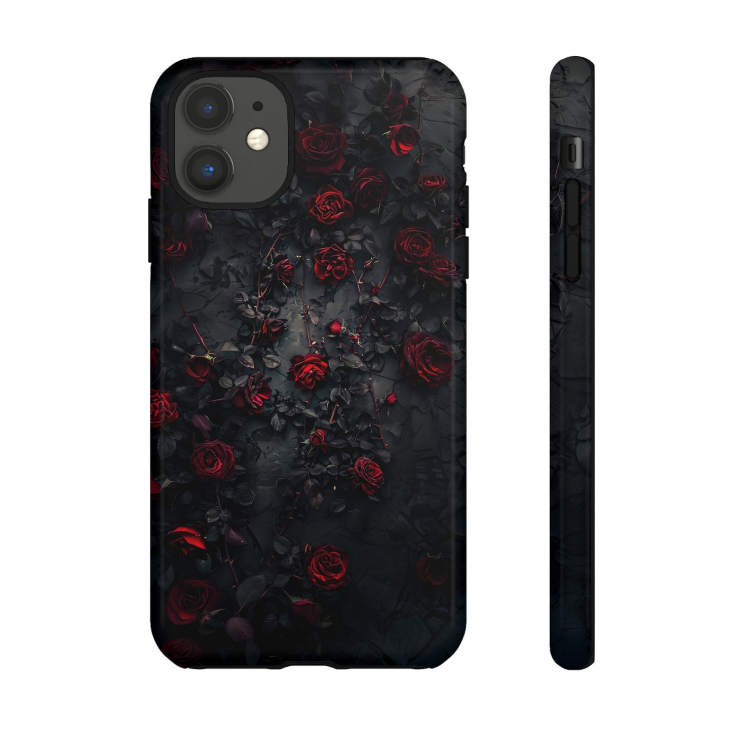 Gothic Roses Tough Phone Case – Elegant Dark Floral Design for iPhone, Samsung Galaxy, and Google Pixel Devices