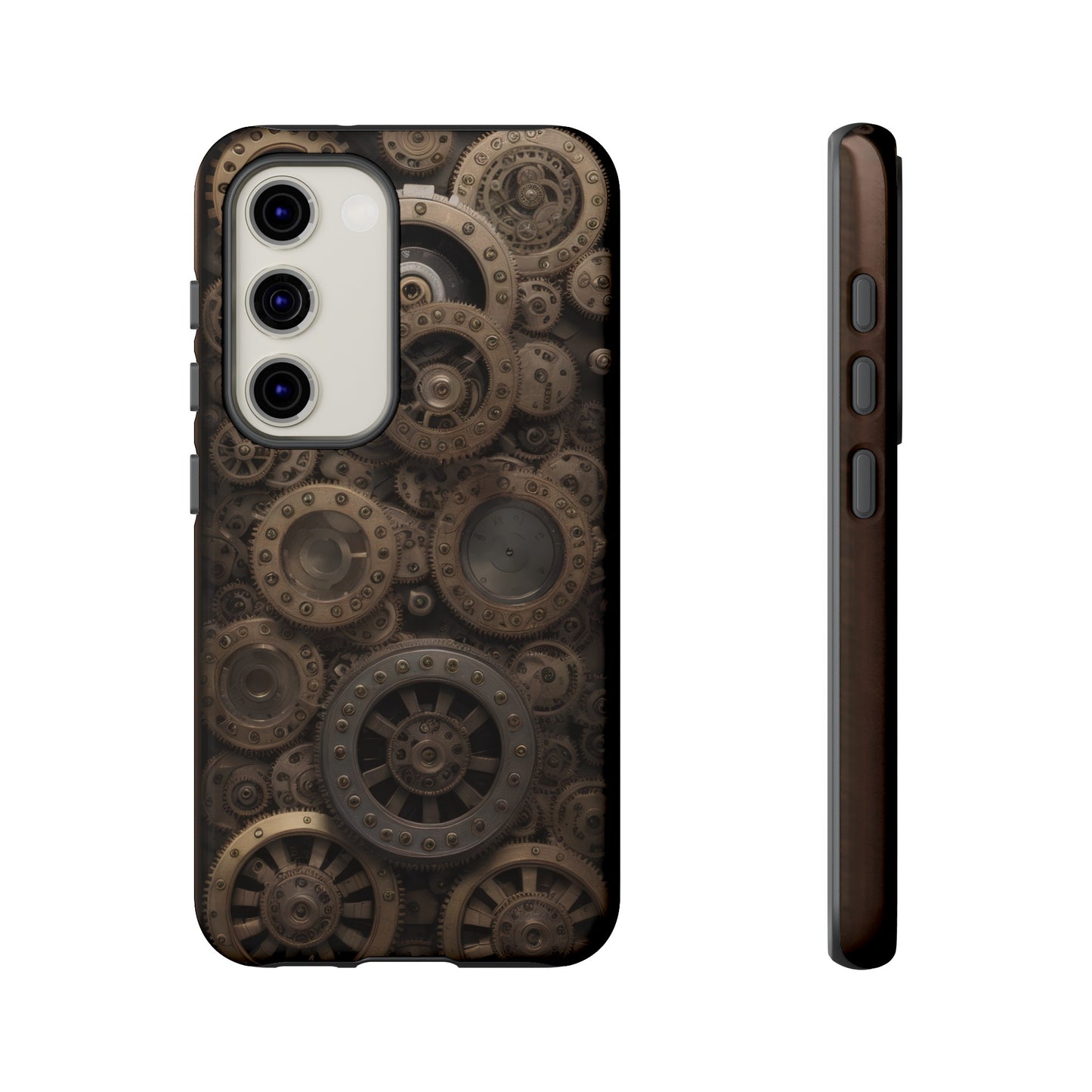 Gearworks 3 Phone Case – Steampunk Victorian Design with Gears and Clockwork for iPhone, Samsung Galaxy, and Google Pixel Devices