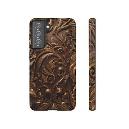 Elegant Bronze Phone Case – Victorian Floral Design for iPhone, Samsung Galaxy, and Google Pixel Devices