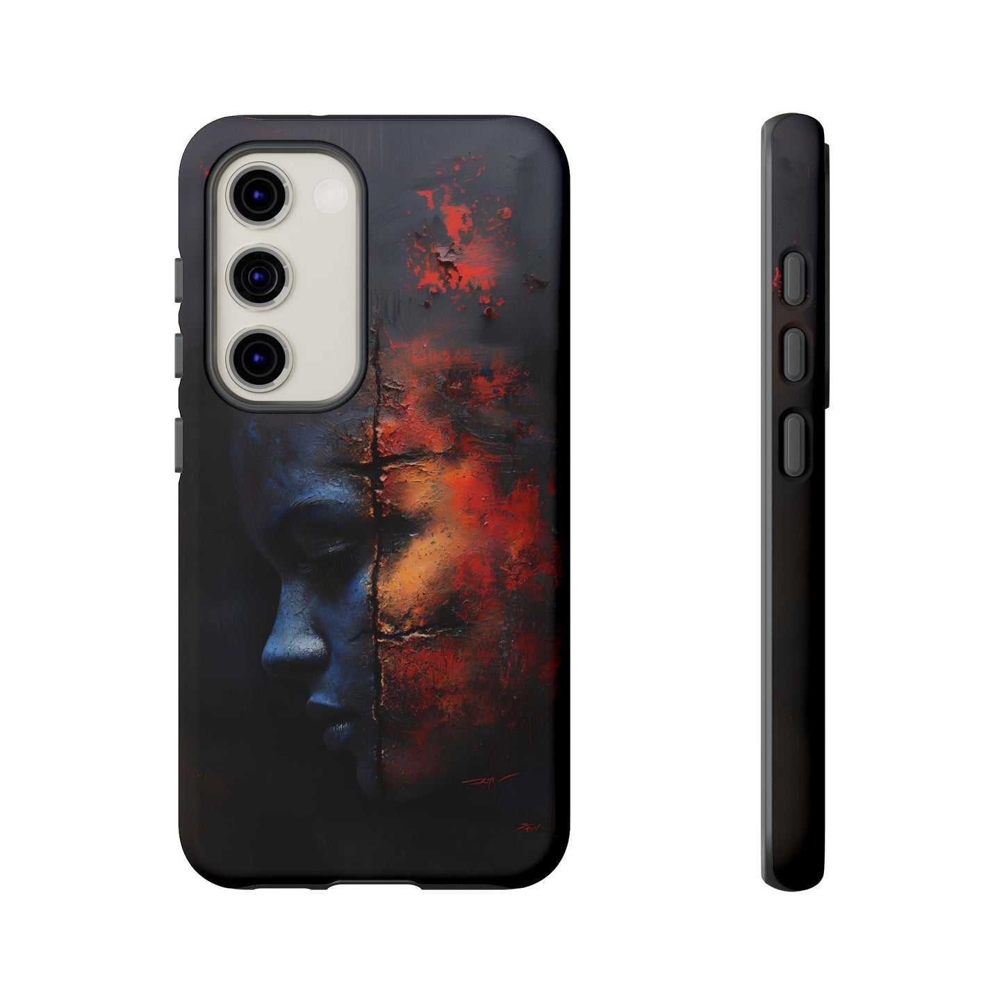 Abstract Duality Art Phone Case - Bold Modern Design