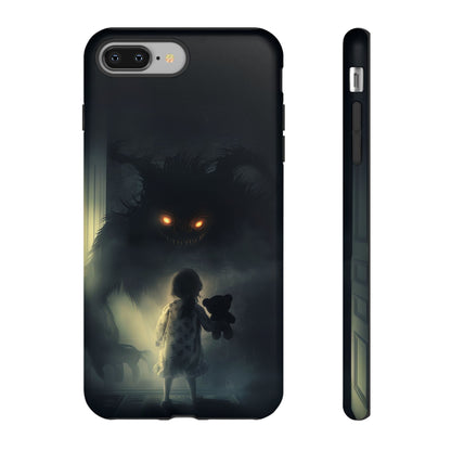 A Child Facing A Terrifying Monster Phone Case - for iPhone, Samsung Galaxy, and Google Pixel Devices