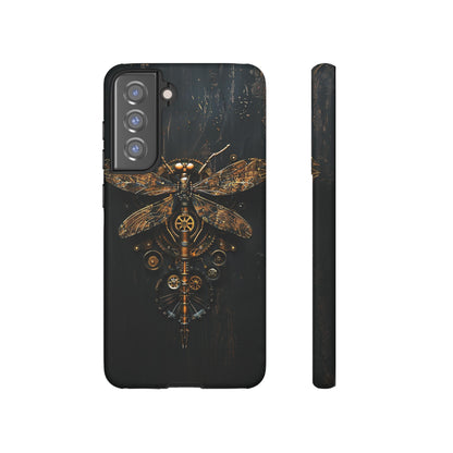 Steampunk Dragonfly Phone Case - Intricate Gear Design for iPhone, Samsung Galaxy, Google Pixel Devices