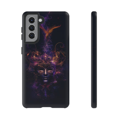 Elegant Masquerade Mask Phone Case for iPhone, Samsung Galaxy, and Google Pixel Devices - Mystical Design