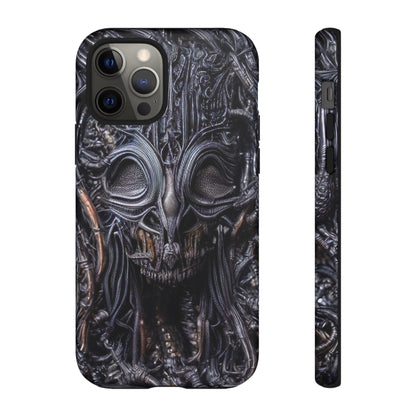 Biomechanical Horror 2 Phone Case – Futuristic Alien Horror Design for iPhone, Samsung Galaxy, and Google Pixel Devices