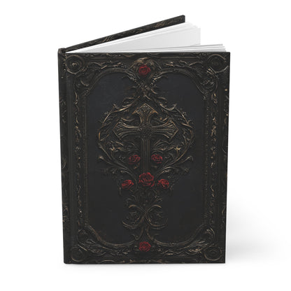 Gothic Rose Cross Hardcover Journal