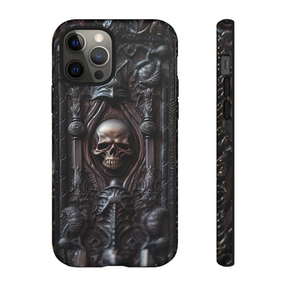 Dark Grimoire of Death Tough Phone Case – Gothic Skull Vampiric Design for iPhone, Samsung Galaxy, and Google Pixel Devices