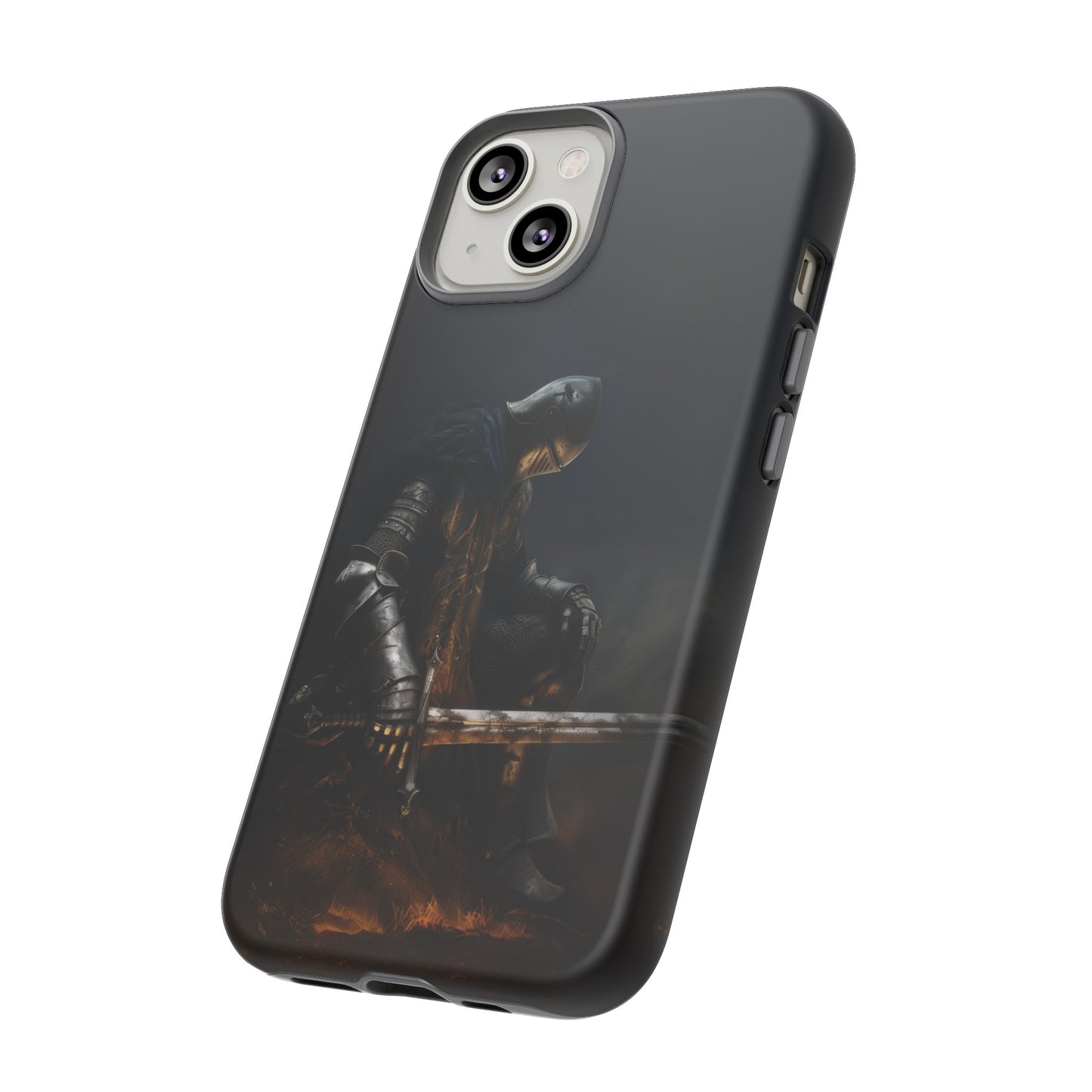 Dark Knight of the Abyss Phone Case - iPhone, Samsung Galaxy, Google Pixel - Epic Medieval Warrior Art, Protective Case, Fantasy Art