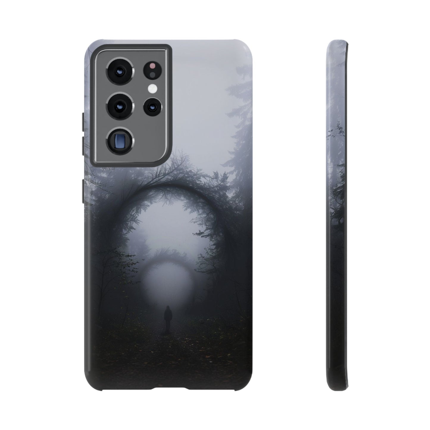 Mystical Forest Portal Phone Case - Atmospheric Foggy Path with Enchanted Tunnel For iPhone, Samsung Galaxy, and Google Pixel Devices.