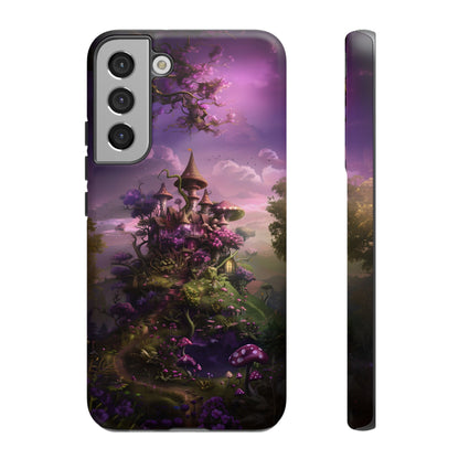 Enchanted Fairy Castle Phone Case - Magical Purple Fantasy Art for iPhone, Samsung Galaxy and Google Pixel Devices