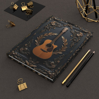 Vintage Guitar-Themed Journal - Hardcover Notebook for Musicians